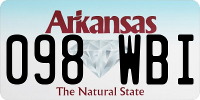 AR license plate 098WBI