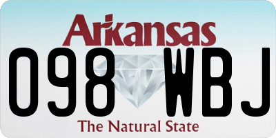 AR license plate 098WBJ