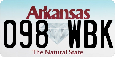 AR license plate 098WBK