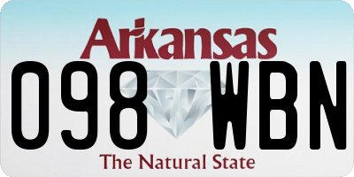 AR license plate 098WBN