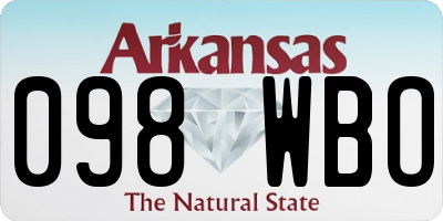AR license plate 098WBO