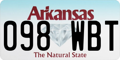 AR license plate 098WBT