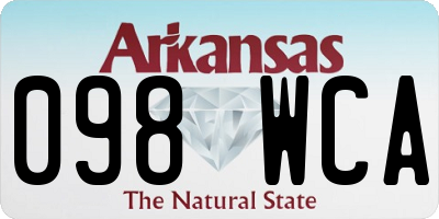 AR license plate 098WCA