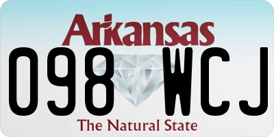AR license plate 098WCJ