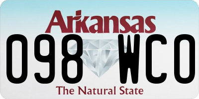 AR license plate 098WCO