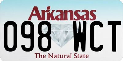 AR license plate 098WCT