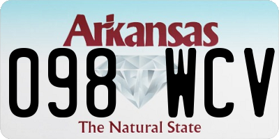 AR license plate 098WCV