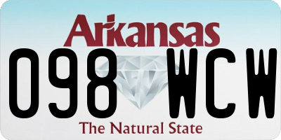 AR license plate 098WCW