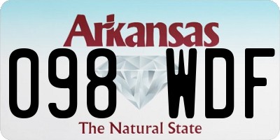 AR license plate 098WDF