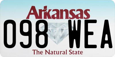 AR license plate 098WEA