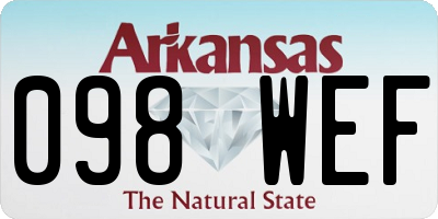 AR license plate 098WEF