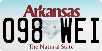 AR license plate 098WEI