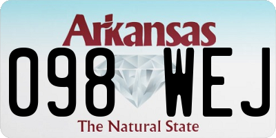 AR license plate 098WEJ