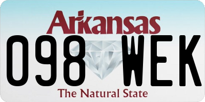 AR license plate 098WEK