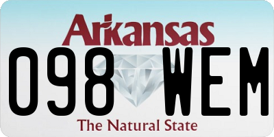 AR license plate 098WEM