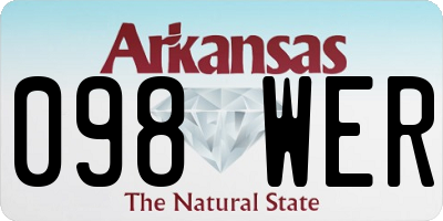 AR license plate 098WER