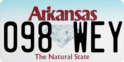 AR license plate 098WEY