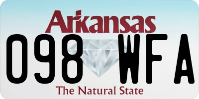 AR license plate 098WFA