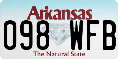 AR license plate 098WFB