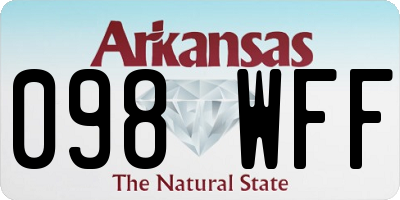 AR license plate 098WFF