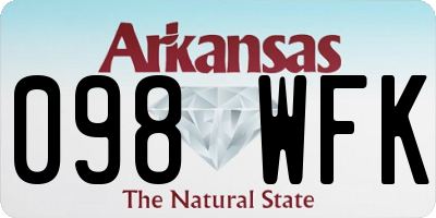 AR license plate 098WFK