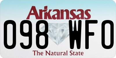 AR license plate 098WFO