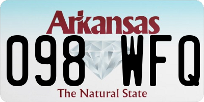 AR license plate 098WFQ