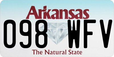 AR license plate 098WFV