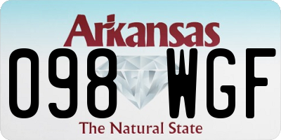 AR license plate 098WGF