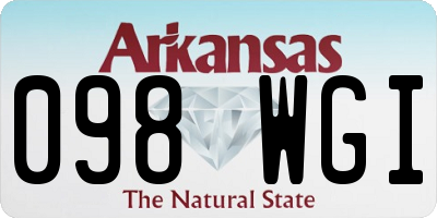 AR license plate 098WGI