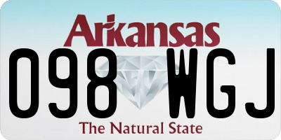 AR license plate 098WGJ