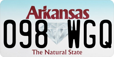 AR license plate 098WGQ