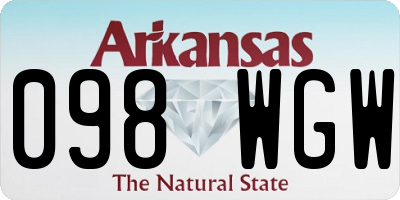 AR license plate 098WGW