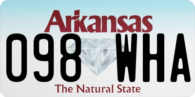 AR license plate 098WHA