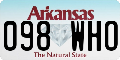 AR license plate 098WHO
