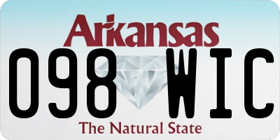 AR license plate 098WIC