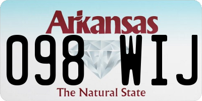 AR license plate 098WIJ
