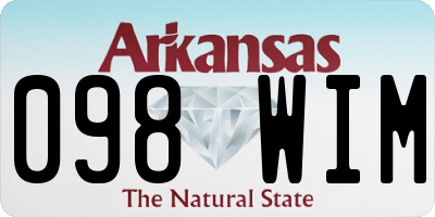AR license plate 098WIM