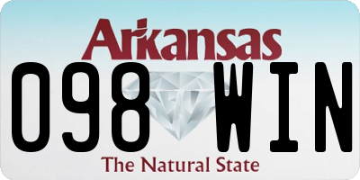 AR license plate 098WIN