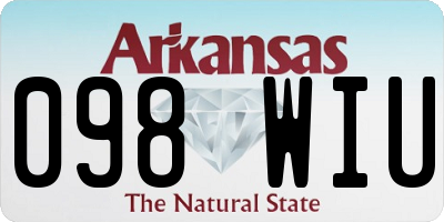 AR license plate 098WIU