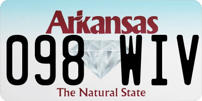 AR license plate 098WIV