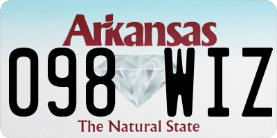 AR license plate 098WIZ