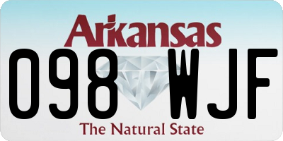 AR license plate 098WJF