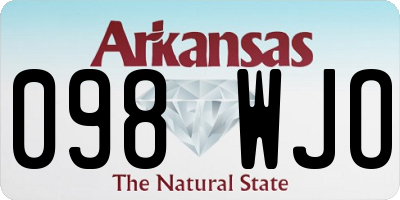 AR license plate 098WJO
