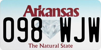 AR license plate 098WJW