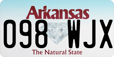 AR license plate 098WJX