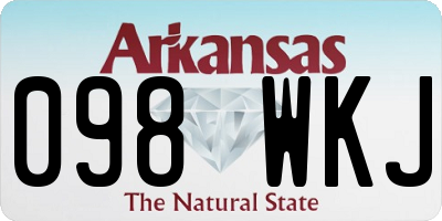 AR license plate 098WKJ
