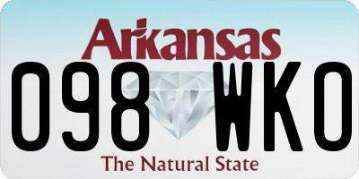 AR license plate 098WKO
