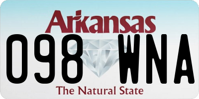 AR license plate 098WNA