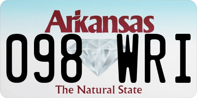 AR license plate 098WRI
